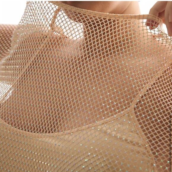 Anthropologie Sequin Sparkle Mesh Blouse - Picture 6 of 10